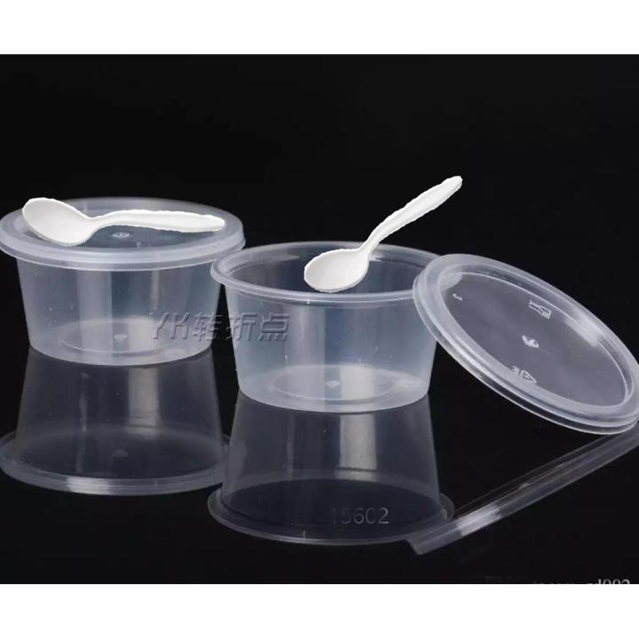 Doi / Finni / Custurd One Time Use Cup With Lid And Spoon - 50 Piece - Coffee Mug