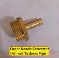 Copper Nozzle Converter 3/4″ Inch To 8mm Pipes Outer Patch System Copper Body Heavy Duty Use For AC DC Water Pump DIY. 