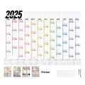New Paper Planning Wall Calendar Multipurpose 2025 Plan Daily Calendar Memo Pad Hanging Planner Sheet Home Office. 