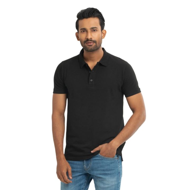 Black polo shirt for men new 2024 brand Export quality polo