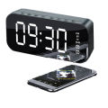 A18 Portable Wireless Speaker Clock Stereo Speaker With LED Screen FM Radio Dual Alarm Clock For Indoor Outdoor Travelling.