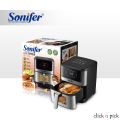Sonifer SF-1018 new kitchen high quality 1500W with visual window digital led display electric air fryer 6 litres.