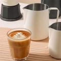 Milk Frothing Jug Round Spout Latte Art Jug Milk Pitcher Frother Professional Barista Milk Steaming Jug.
