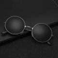 Hipe Black Round Sunglasses for Men and Women(Null). 