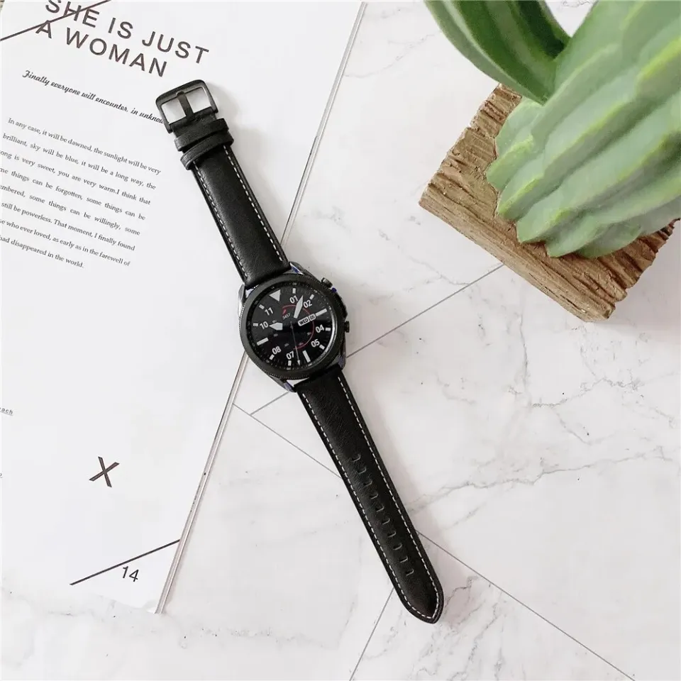 Original Leather Strap for Samsung Galaxy Watch 45mm 41mm Smart