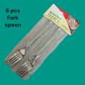 Nova-Fork Spoon 6 pcs set Stainless Steel mirror polish Shiny silver fork Spoons Silverware, silver fork Spoon Set Sturdy Easy to Clean, Dishwasher Safe. 