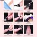 LanmuiarCross-border 6 colors 14 pieces set nail extension cream 15ml paper-free crystal extension JIAOuv phototherapy JIAO baking lamp.