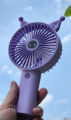 Handheld and Travel-friendly USB Rechargeable Mini Fan with Popular Cartoon Shape.