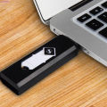 USB Rechargeable Electronic Lighter - Black and White. 