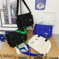 Japanese Simple Messenger Bags Korean Men Bag Younth Student Nylon Waterproof Canvas Bag Light Crossbody Bags for Women Satchels. 