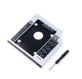 Laptop 9.5mm Universal Slim Caddy for HDD/SDD for CD DVD-ROM Drive Slot 2nd Hard Drive Caddy for PC/Laptop, Silver Support Up To 2TB Lindaa.