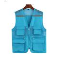 【On Sale】 Quasar Mesh Director Waistcoat Men's Reflective Stripes Fishing Camping Vest with Multi Pockets Lightweight Mesh Design Breathable Sleeveless Director Vest for Outdoor Activities Reflective Safety Waistcoat. 