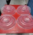 4 Pcs  MICROWAVE 10.5 Inches FOOD COVER + Plate Cover Splatter Guard Non Stick Plastic Clear Dish Lid. 