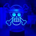 ONE PIECE Anime Night 3D LED Lamp Night Lamp Desktop 7/16 Color Touch Color Chang Light Children Toy Birthday ChristGifts.