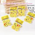 Emoji Pencil Erasers Yellow Color 4pcs.