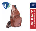 Multi-functional Men's Crossbody Bag in Brown Black Coffee PU Leather | 9.7-Inch for Business & Travel| Cross Bag, Shoulder Bag, Backside Bag, Shoulder Strap Bag, Rider Bag. 
