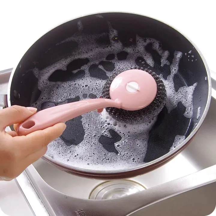 1Pc%20Long%20Handle%20Steel%20Sponge%20Scrubber%20Kitchen%20Pan%20Pot%20Scourer%20Cleaning%20Brush%20-%20Image%202
