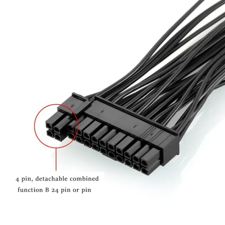 12Inch%20Dual%20PSU%20Power%20Supply%2024%20Pin%2018AWG%20Extension%20Cable,%20for%20ATX%20Motherboard,%2024%20Pin%20to%2024(20+4)%20Pin%20-%20Image%205