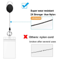 NXFDSIOZ 4 Pcs Badge with Clips Retractable Badge Reel Carabiner Reel Clip Card Holders for ID Card Key Badge Holder. 