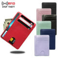 Small Blocking ID Holder Card Slim Credit RFID Anti-scan Men Leather. 