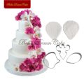 5pcs/set Orchid Petal Veiner Silicone Mold Stainless Steel Cutter Molds DIY Handmade Fondant Flower Mould Cake Decorating Tool. 