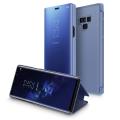 Samsung Galaxy Note 9 - Clear View Case Flip Standing Cover Auto Lock Mirror Case. 
