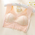 Chest Gathered Bra Women bra Beauty Back Bra  Lace Bra Seamless Bra Fitness Sleep Bra. 