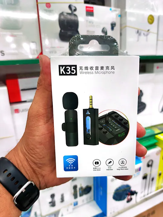 Wireless%20Microphone%20Record%20Microphone%20k35%202.4Ghz%20Smart%20Noise%20Cancelling%20Mini%20Portable%20Lavalier%20Mic%20on%20Live%20Streaming%20For%20Android%20Mobile%203.5mm%20Male%20port%204%20pole%20-%20Image%202