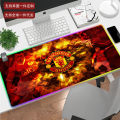 Extra large dirty-resistant RGB mouse pad Man LED light-emitting wireless charging Manchester United European Cup e-sports game desk pad. 