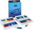 HIMI Acrylic Paint Set 36 Colours 12ml,0.4 US fl oz Tubes, Perfect for Canvas, Wood, Fabric, Leather, Cardboard, Paper, MDF and Crafts.