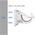12X Rod Holder Pipe Clamp Wall Mount with Self Adhesive No Drilling for Shower Curtain Tube in Home,Kitchen.