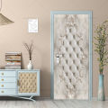 3D Geometric Door Sticker Tear and Stick PVC Waterproof Full Door Wrap Mural Room Door Photo Wallpaper Poster Decoration.
