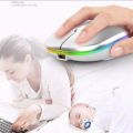 Rechargeable Wireless Rgb Waterproof Optical Mouse For Pc And Laptop Gamer Dual Model 2.4Ghz Mouse - Versatile And Waterproof Wireless Gaming Mouse. 