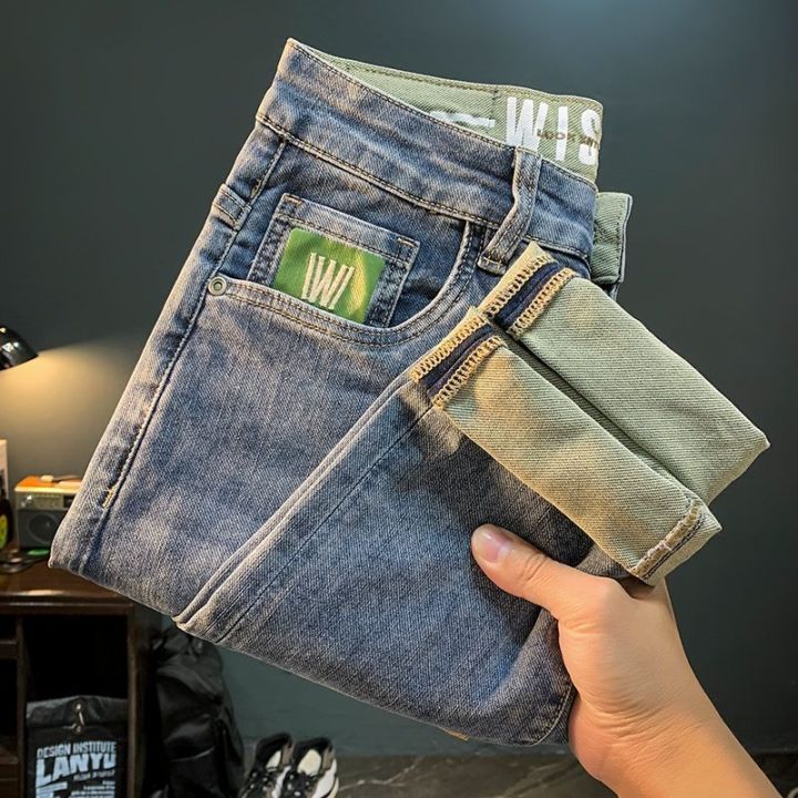 Autumn%20and%20Winter%20Luxury%20Streetwear%20Men's%20Denim%20Jeans%20Softener%20Casual%20Korean%20Trendy%20Slim%20Fit%20Embroidery%20Soft%20Versatile%20Trousers%20-%20Image%203