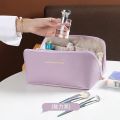 Large Travel Cosmetic Bag for Women Leather Makeup Organizer Female Toiletry Kit Bags Make Up Case Storage Pouch Luxury Lady Box.