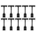 20PCS Adjustable Plastic Sign Holder,Clip-on Style Double Head Display Clips Rotating Reuse Sign Price Tag for Store.