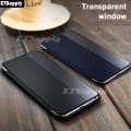 For OPPO Reno 11 Pro 5G Flip Cover Smart Window View Stand Holder Phone Case for OPPO Reno 11Pro PU Leather Casing.