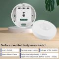 AC/DC24-265V PIR Super Slim Motion Sensor Light Switch Human Body Infrared Detector Ceiling Mounted 360 Degree Detecting Range.