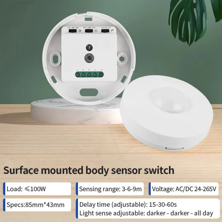 AC/DC24-265V%20PIR%20Super%20Slim%20Motion%20Sensor%20Light%20Switch%20Human%20Body%20Infrared%20Detector%20Ceiling%20Mounted%20360%20Degree%20Detecting%20Range%20-%20Image%207