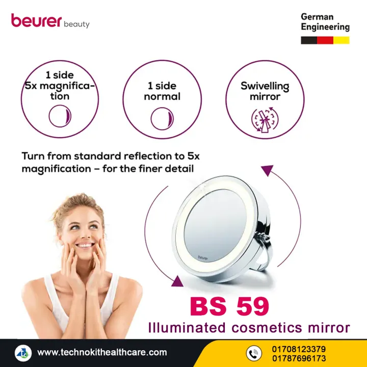 Beurer - Bs 59-Illuminated Cosmetics Mirror - Mirror