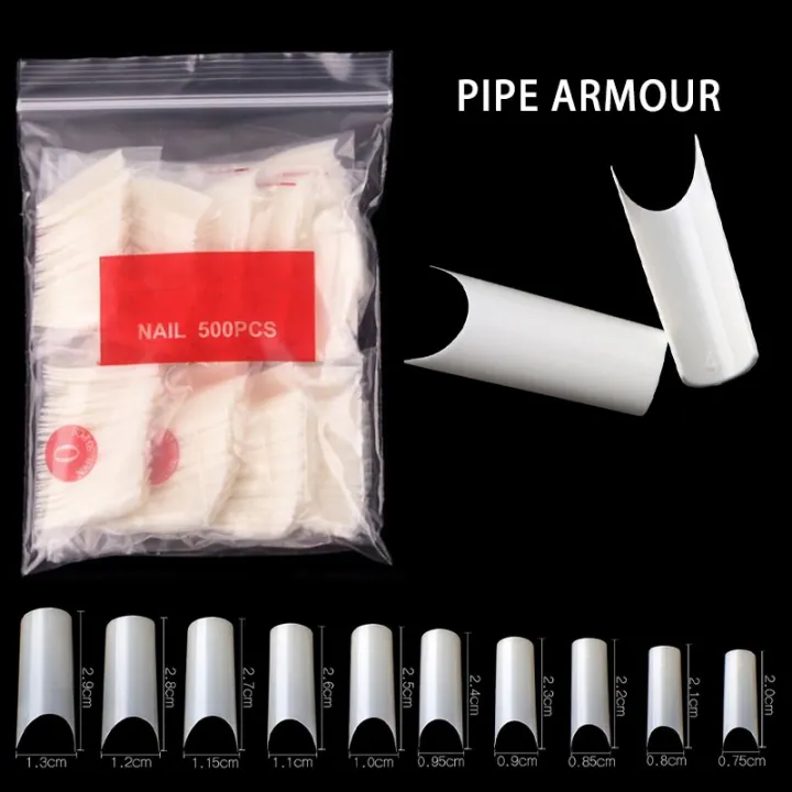 500/550pcs%20Water%20Pipe%20Square%20Nail%20Tips%20XL%20Clear/Nature%20Half%20Cover%20False%20Nail%20Tips%200-9%20size%20Square%20Extend%20Long%20False%20Nail%20Tip%25TD%20-%20Image%203