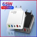 65W USB-C Wall Charger PD15W 5V/3.1A 5 Port Cube Power Plug Adapter Multi-port Mobile Phone Chargers For Samsung iPhone 14.