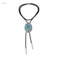 Cowgirl Bolo Tie Western Cowboy Necktie for Men Oval for Wedding Anniversary.