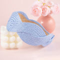 Fashion Simple Wide Straw Headbands For Women Hair Band Solid Color Wave Shaped Hair Hoop Girls Trendy Elegant Hair Accessories. 