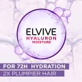 LOreal Paris Elvive Shampoo 400ml Hyaluron 72h Moisture filling Shampoo for Dehydrated Hair. 