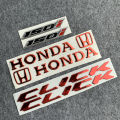 1 Set 3D Soft Glue Honda Logo Sticker Motorcycle Logo HONDA Click 125i 150i Logo Sticker.