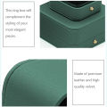 Engagement Ring Box Double Slot Ring Boxes Leather Velvet Portable Jewelry Bearer Holder for Proposal Wedding Ceremony Anniversary Gift for Women. 