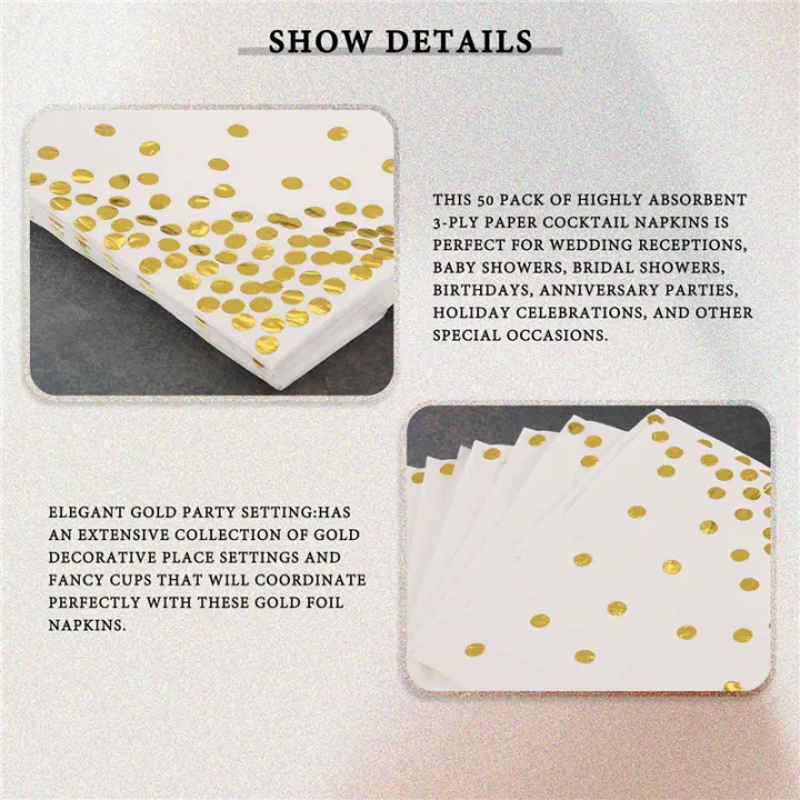 Gold%20Dot%20Cocktail%20Napkins%20(50%20Pack)3-Ply%20Paper%20Napkins%20with%20Gold%20Foil%20Polka%20Dots%20Perfect%20for%20Birthday%20Party,%20Baby%20Shower,%20Bridal%20Shower,%20Holiday%20Celebration%20&%20Wedding%20-%20Image%202