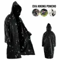 【Alien Alien】 C2 Men Women Raincoat Outdoor Rainwear EVA Cloth Hoodie Long Rain Waterproof Outdoor Hiking Travel Fishing Climbing Rain Jacket. 