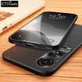 Phone case OPPO A78 4G cover Light Luxury Business Classic Soft Silicone TPU Leather Texture Lens All-inclusive adsorb Cover for OPPO A78 4G Casing HP. 
